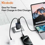 شارژر دیواری تایپ سی و یو اس بی فست شارژ 30 وات مک دودو CH-218 - تصویر 5