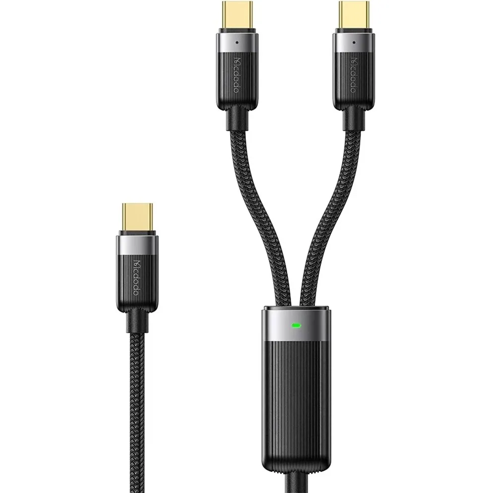 mcdodo-ca-678-2in1-dual-typec-1-1 کابل دو سر Type-C مک دودو CA-678 با توان 100 وات و طول 1.5 متر