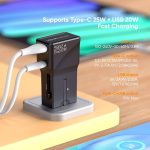 آداپتور ۲۵ وات دو پورت USB-C و USB-A مسافرتی VIDVIE مدل TA4405 - تصویر 4