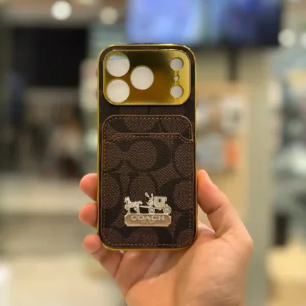 قاب برند کوچ coach ولت دار مناسب آیفون 17 پرو Apple iPhone 17 Pro