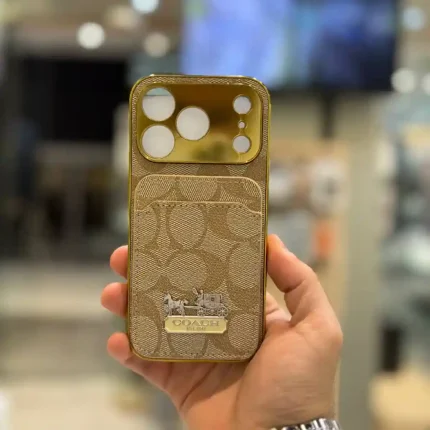 قاب برند کوچ coach ولت دار مناسب آیفون 17 پرو Apple iPhone 17 Pro